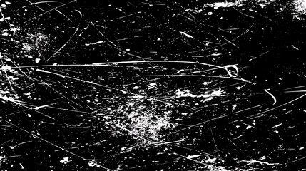 Abstract Black and White Texture: Dynamic interplay of scratches, spots, and lines creates an intense, visually striking pattern.