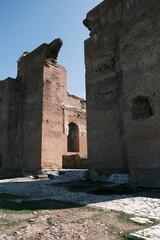 red basilica or red hall is a monumental ruined temple in the city of Pergamon . Temple was built during roman empire in the time of Hadrian unesco world heritage