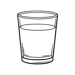 Simple Vector Illustration Of Glass With Liquid Inside For Various Purposes