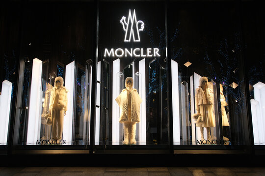 Shanghai,China-Nov.16th 2024: Moncler clothing store window