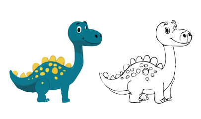 Dinosaur vectors on white background