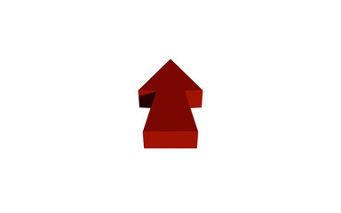 3D Red arrow to up side
