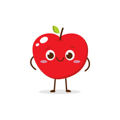 happy fictional cartoon apple