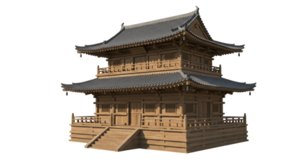 Isolated Asian House