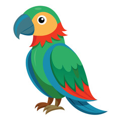 Parrot isolated on white background