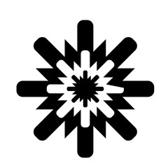 A black, concentric eight-pointed snowflake vector logo