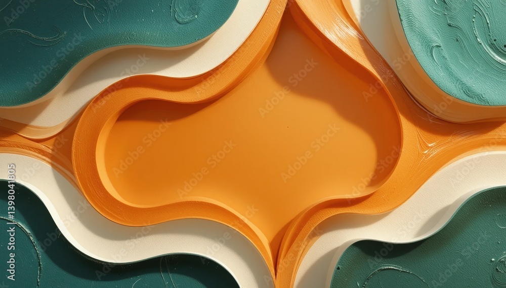 Aufkleber creative colorful abstract design displaying fluid shapes and textures studio setting digital art mo
