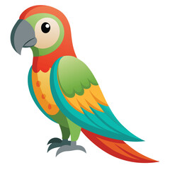 Parrot isolated on white background