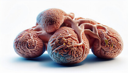 Fototapeta premium 003-036-134-HyperRealistic-TuberculosisReimagined--Challengesinmoderntreatment.isolatewhiteback