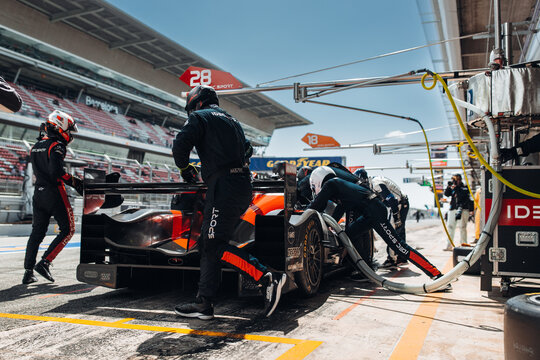 ORECA 07 GIBSON INTER IDEC SPORT on the pitlane during pitstop and tyre change and refuel