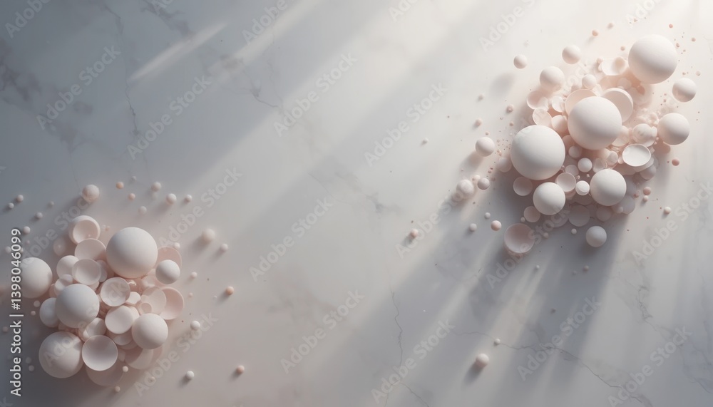 Poster Exploring the interaction of circular forms on a light-illuminated surface minimalistic environment abstract photography artistic viewpoint