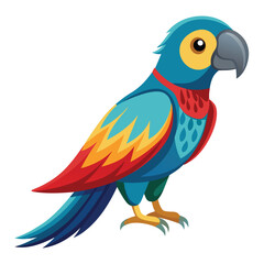 Parrot isolated on white background