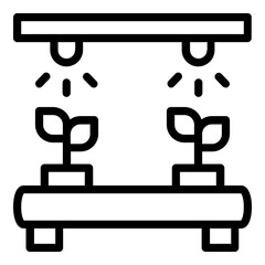 hydroponic icon line