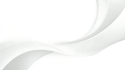 Elegant grayscale flowing curves abstract art design smooth subtle shades minimalist white