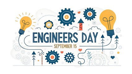 Engineers Day in India is celebrated on September 15 Vector illustration creative design banner
