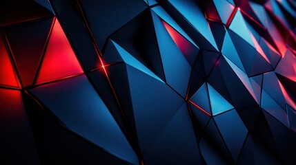 Obraz premium Abstract geometric wall with dynamic lighting effects