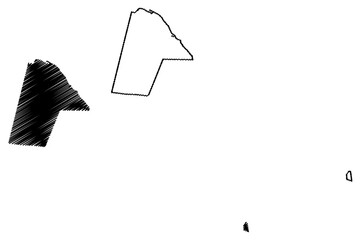 Gagaemauga District, Savaii island (Independent State of Samoa, Western Samoa) map vector illustration, scribble sketch Gaga‘emauga map