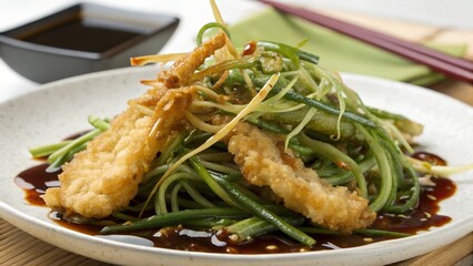 Fried Sunflower Sprout with Oyster Sauce
