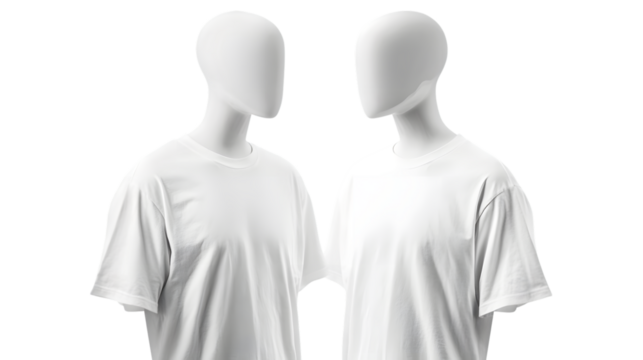 Versatile White Blank T-shirt Template Mockup with Natural Shape for Professional Use