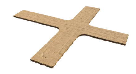 Isolated Crossroad Dirt Road