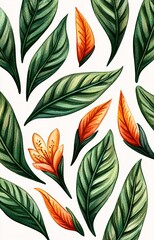 seamless pattern with leaves