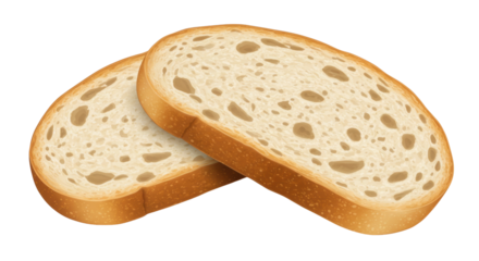 Isolated Two Bread Slices