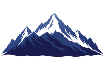 himalayan mountains vector art illustration 
