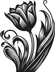 Tulip stylized vector