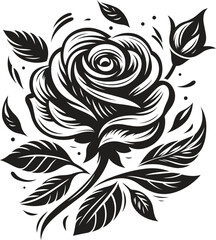 Rose stylized vector