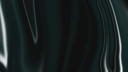 Mysterious digital waves with liquid motion. Elegant velvet green fabric with satin shine.
