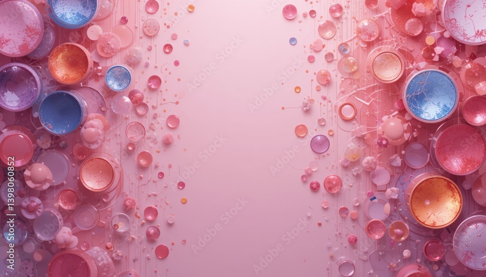 Poster dynamic colorful abstract background digital art graphic design vibrant environment close-up view vi