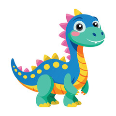 Obraz premium Cute Cartoon Dragon Character Illustration