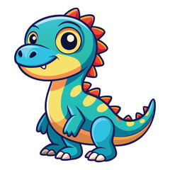 Fototapeta premium Cute Cartoon Dragon Character Illustration