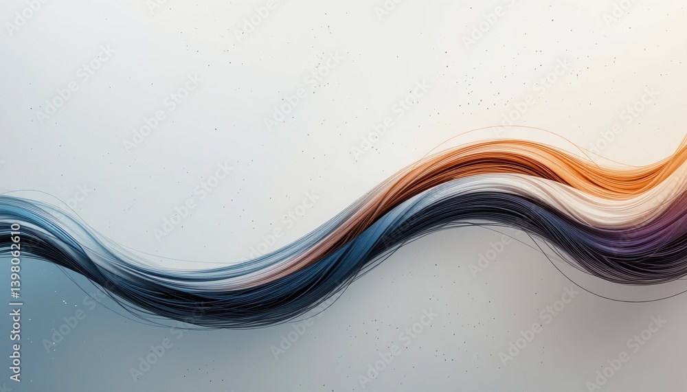 Aufkleber dynamic flow of colorful waves abstract art visual design minimalist background artistic perspective