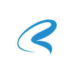 Abstract Blue Swirl Logo Design