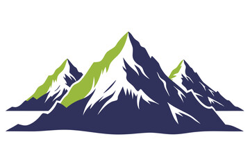 himalayan mountains vector art illustration 