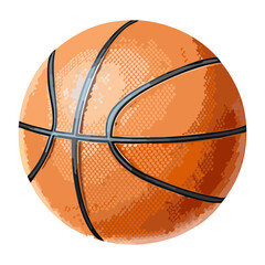 basketball isolated on white background. Basketball ball  3d. 