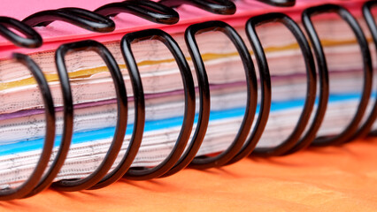 Vibrant spiral-bound notebook
