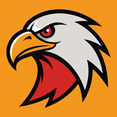 Fototapeta premium Fierce Eagle Head Mascot Logo