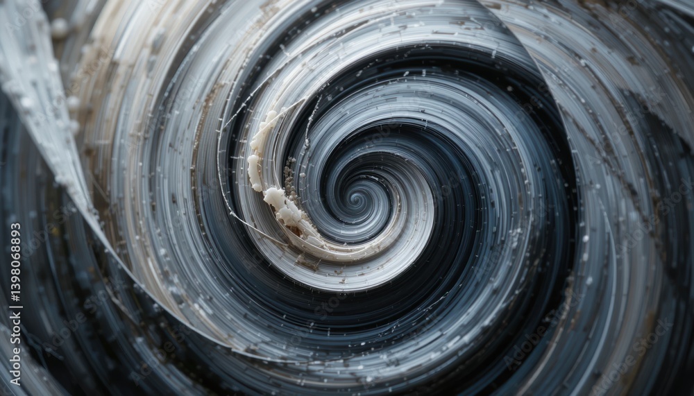 Poster dynamic spiral motion abstract art installation visual content creative environment close-up viewpoi