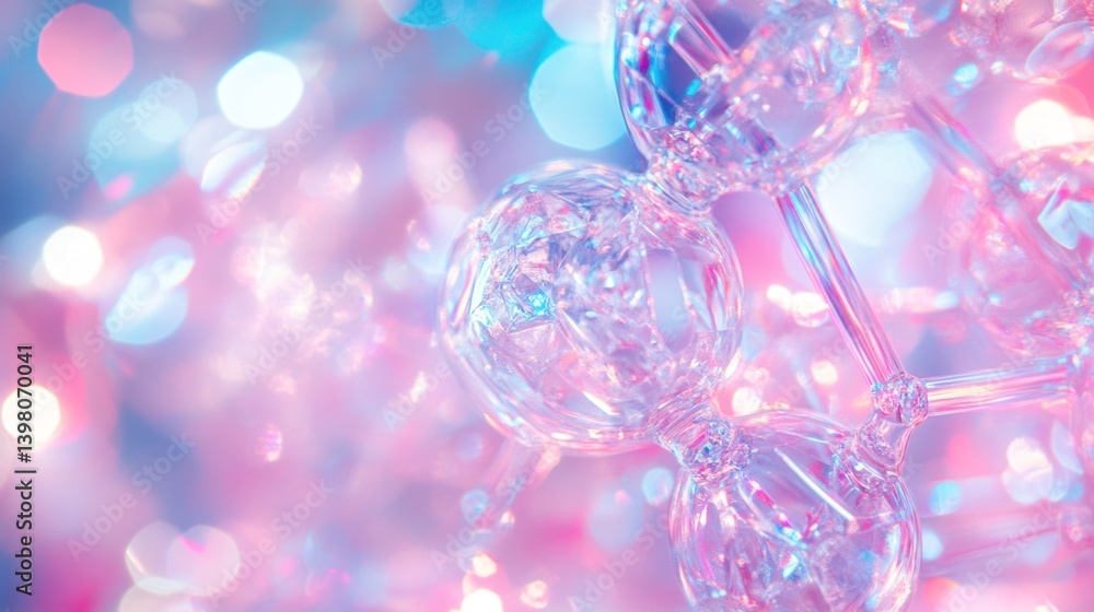 Aufkleber intricate glass structures with colorful bokeh for a beautiful design