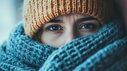 A person feeling extremely cold due to anemia.