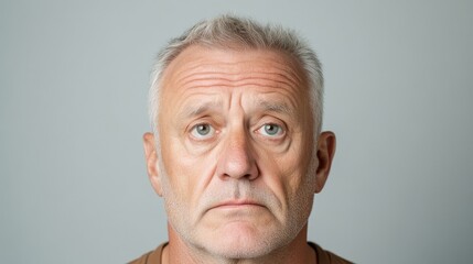 Obraz premium Middle-aged man with a neutral expression