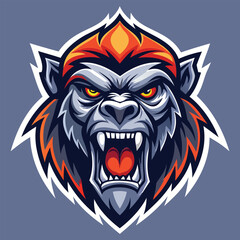 Fototapeta premium Fierce Gorilla Head Logo