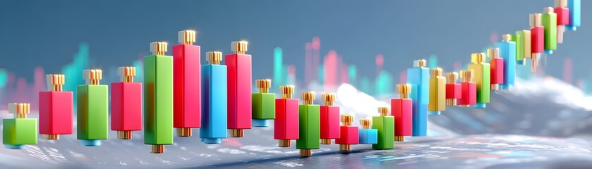 Obraz premium Dynamic trade wall showcasing illuminated pricing symbols in a modern business environment