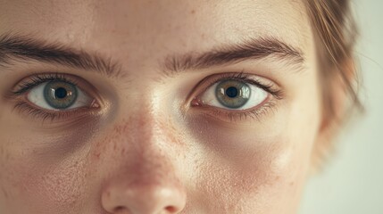 A person with dark circles under their eyes due to anemia.