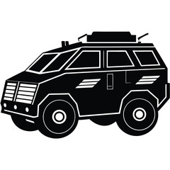 vector illustration of a police car
