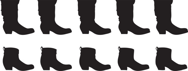 shoes, shoe, fashion, vector, boot, silhouette