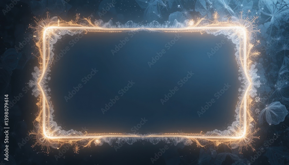 Poster dynamic light frame design abstract background digital art contemporary aesthetic close-up view visu