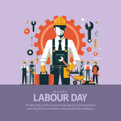 Adobe Illustrator happy labour day greetings design new